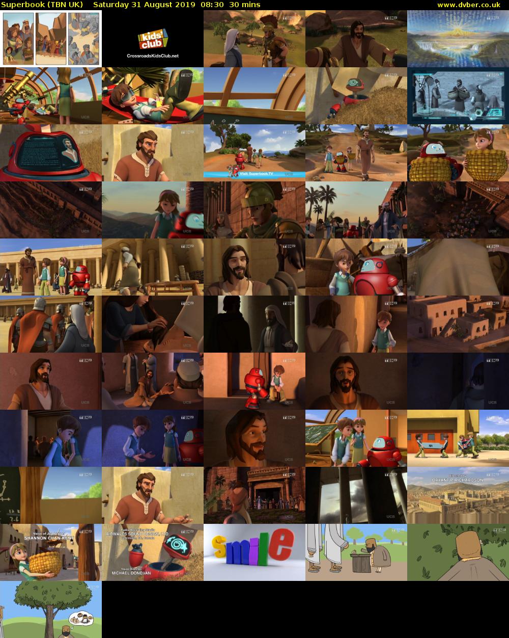 Superbook (TBN UK) Saturday 31 August 2019 08:30 - 09:00