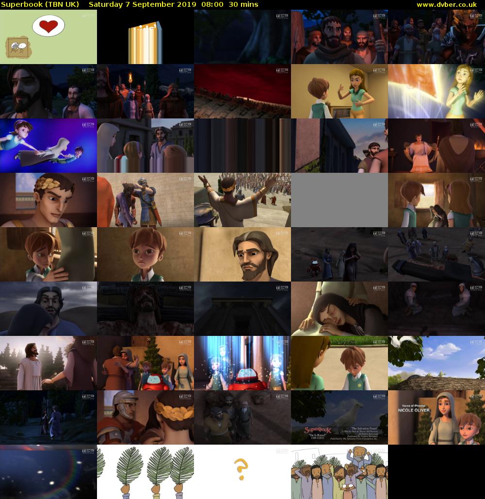 Superbook (TBN UK) Saturday 7 September 2019 08:00 - 08:30
