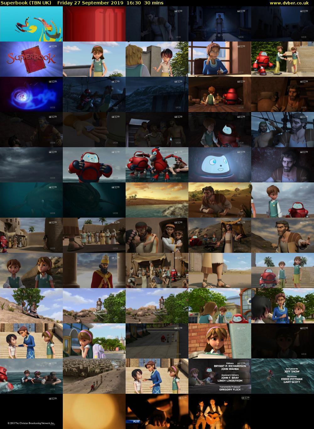 Superbook (TBN UK) Friday 27 September 2019 16:30 - 17:00