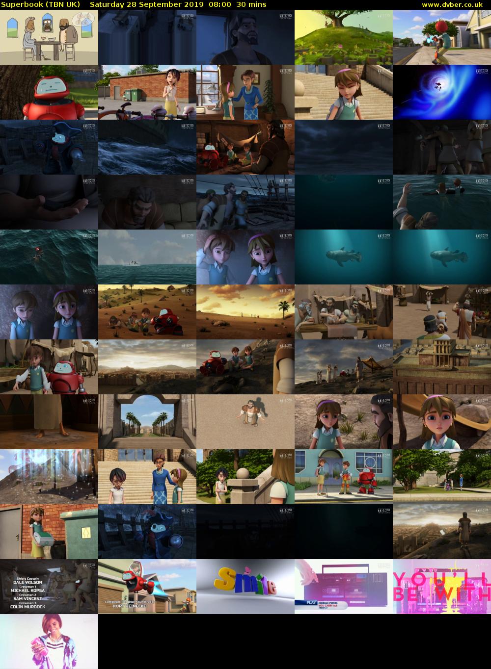 Superbook (TBN UK) Saturday 28 September 2019 08:00 - 08:30
