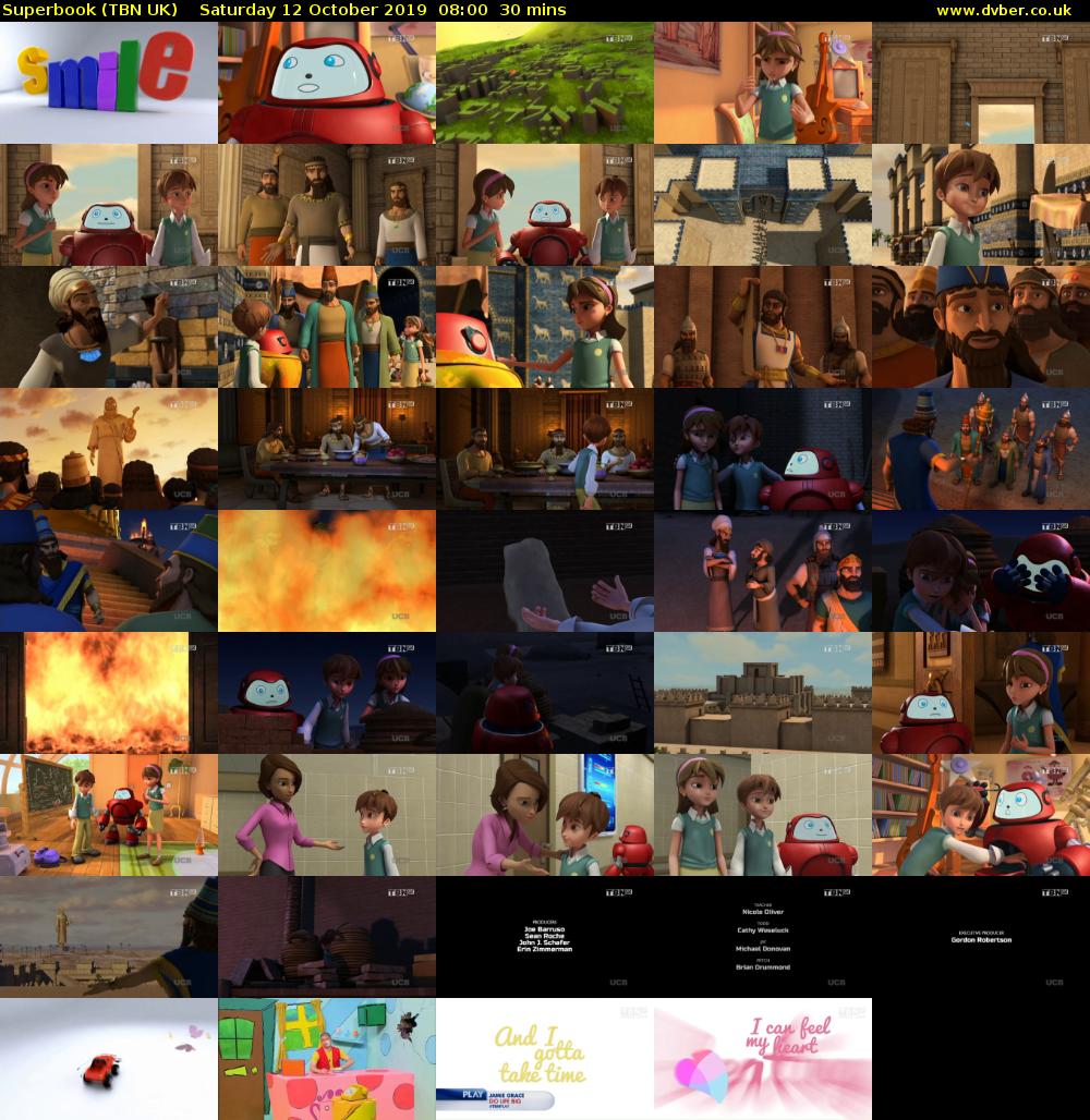 Superbook (TBN UK) Saturday 12 October 2019 08:00 - 08:30