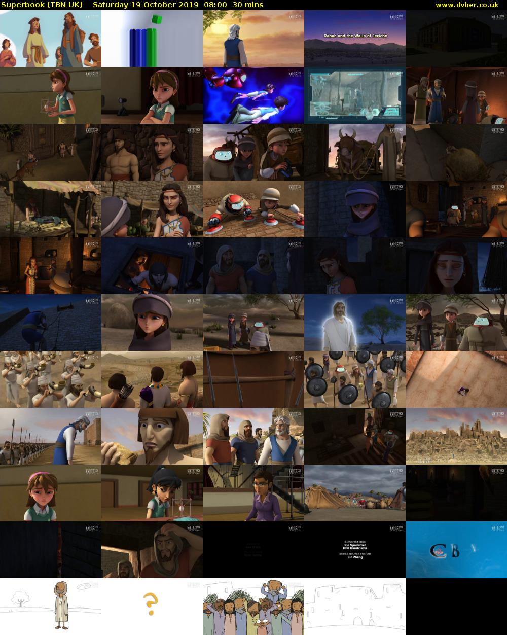 Superbook (TBN UK) Saturday 19 October 2019 08:00 - 08:30