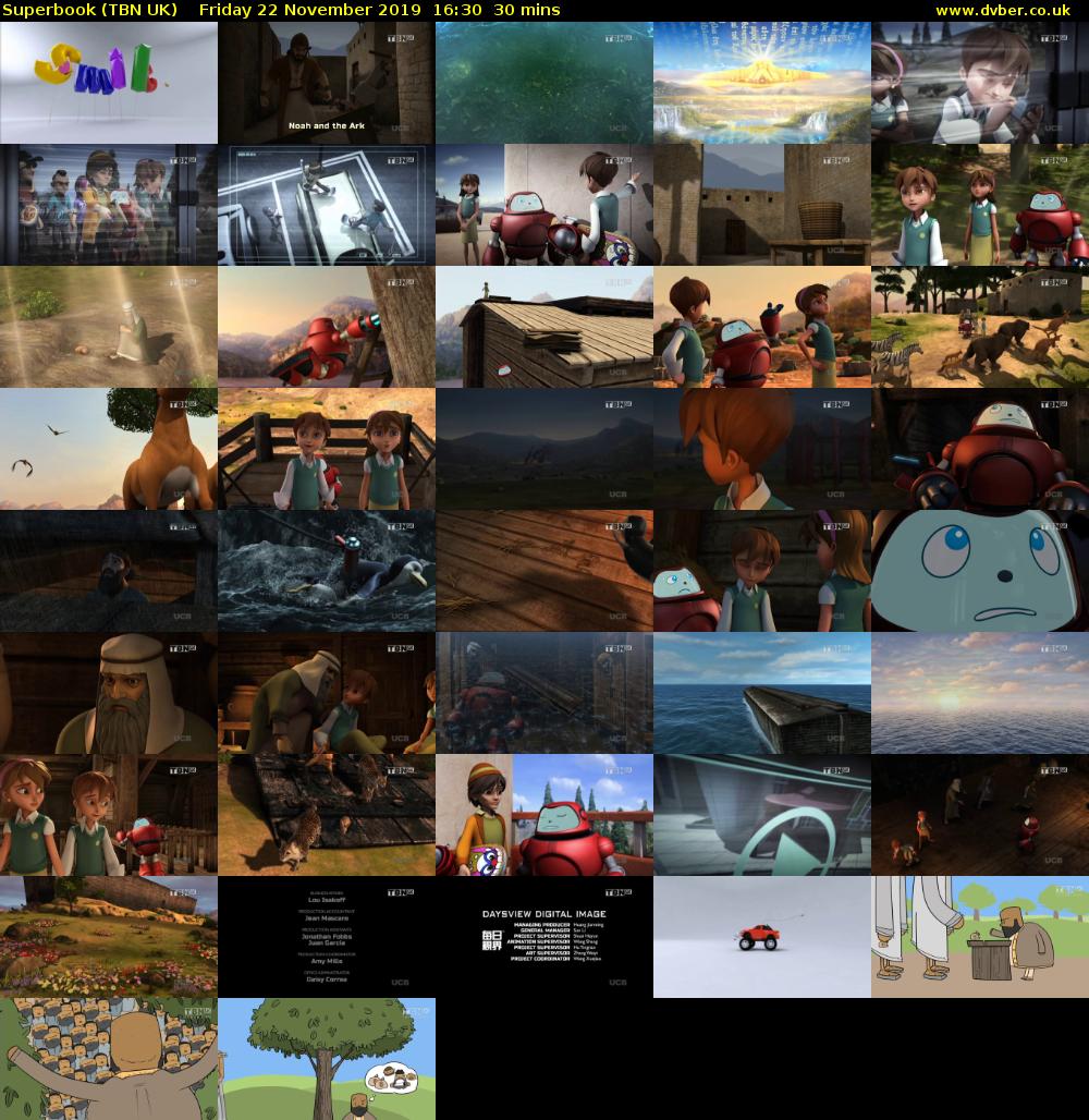 Superbook (TBN UK) Friday 22 November 2019 16:30 - 17:00