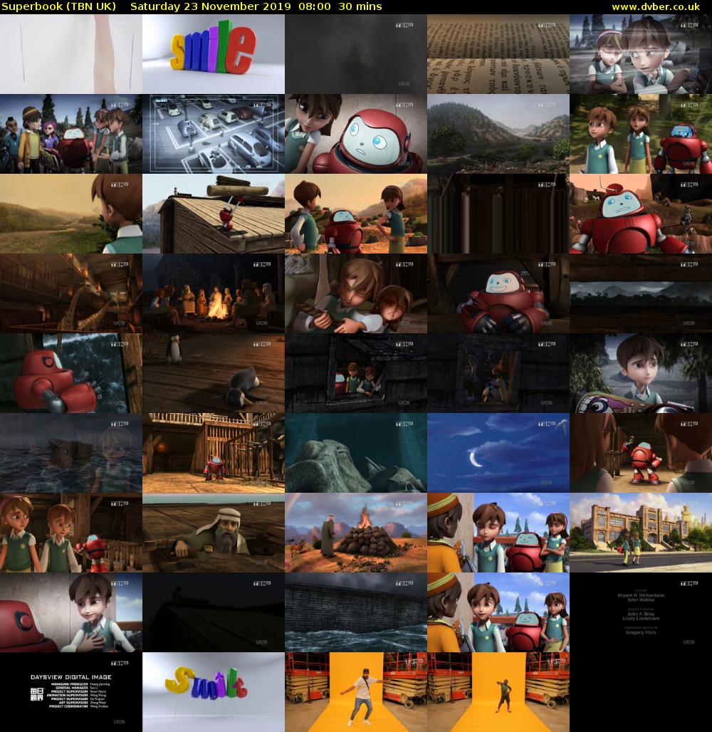 Superbook (TBN UK) Saturday 23 November 2019 08:00 - 08:30