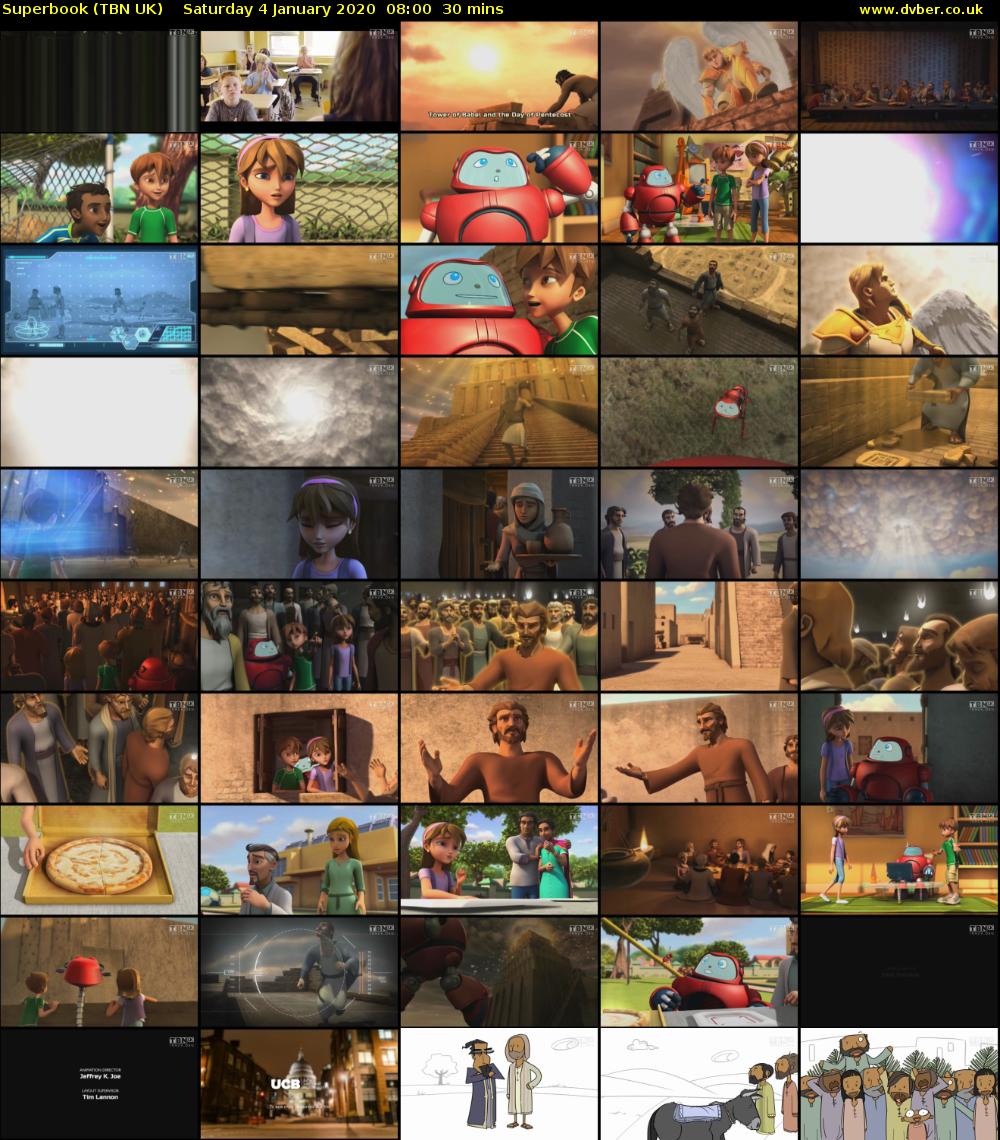 Superbook (TBN UK) Saturday 4 January 2020 08:00 - 08:30