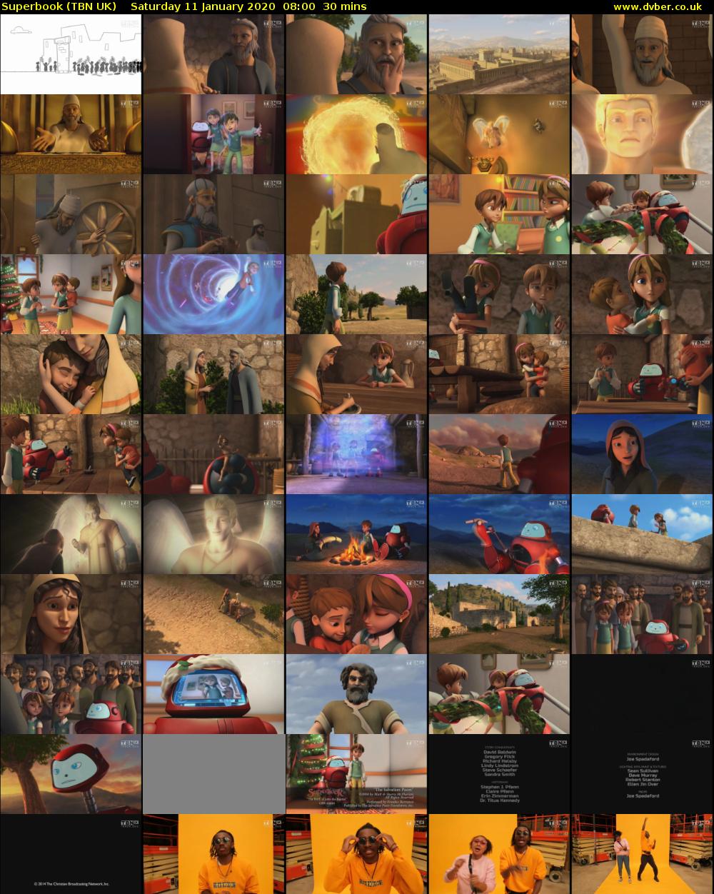 Superbook (TBN UK) Saturday 11 January 2020 08:00 - 08:30