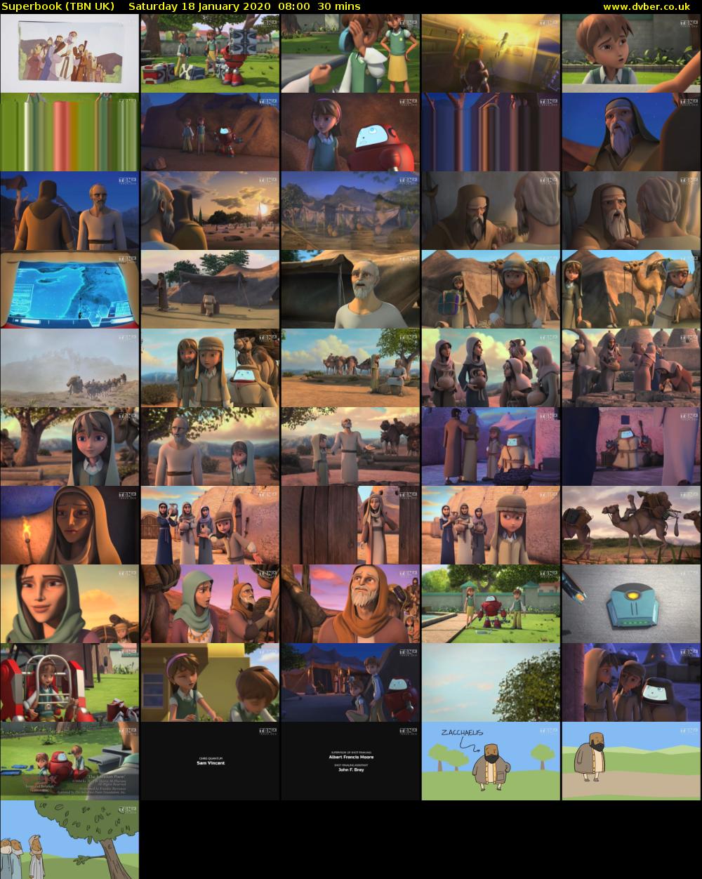 Superbook (TBN UK) Saturday 18 January 2020 08:00 - 08:30