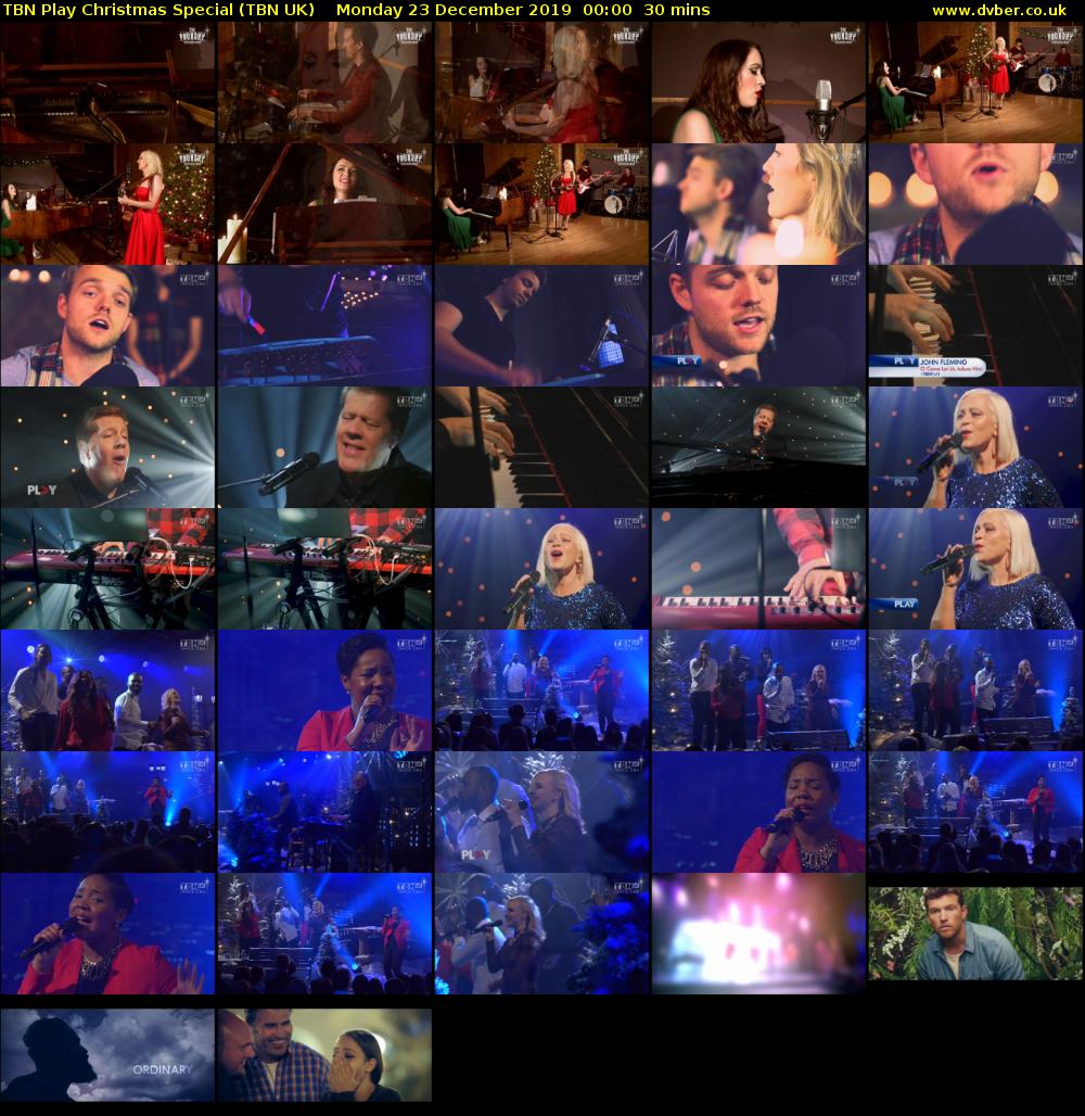 TBN Play Christmas Special (TBN UK) Monday 23 December 2019 00:00 - 00:30