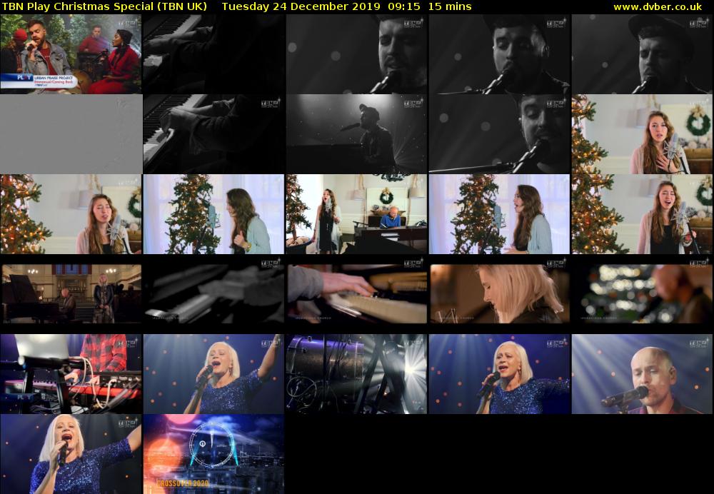 TBN Play Christmas Special (TBN UK) Tuesday 24 December 2019 09:15 - 09:30