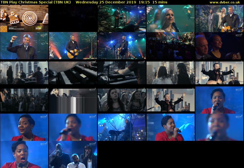 TBN Play Christmas Special (TBN UK) Wednesday 25 December 2019 19:15 - 19:30