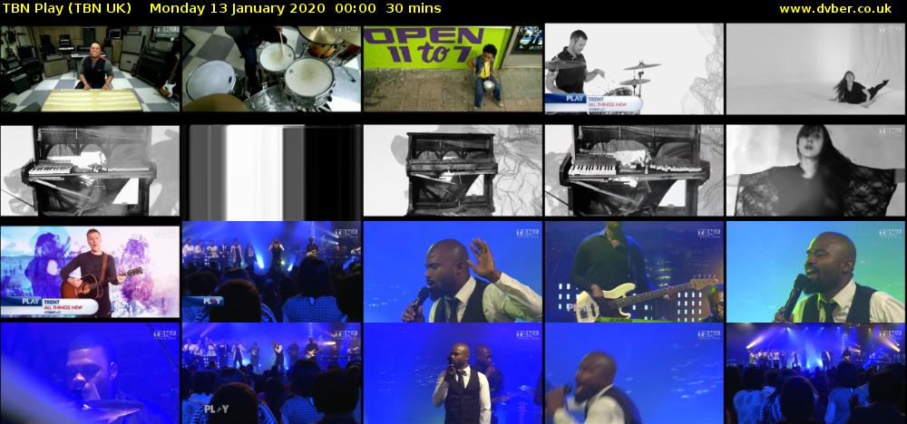 TBN Play (TBN UK) Monday 13 January 2020 00:00 - 00:30