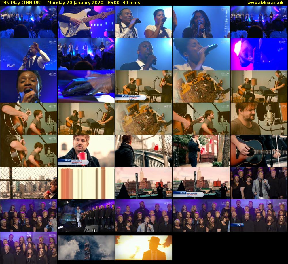 TBN Play (TBN UK) Monday 20 January 2020 00:00 - 00:30
