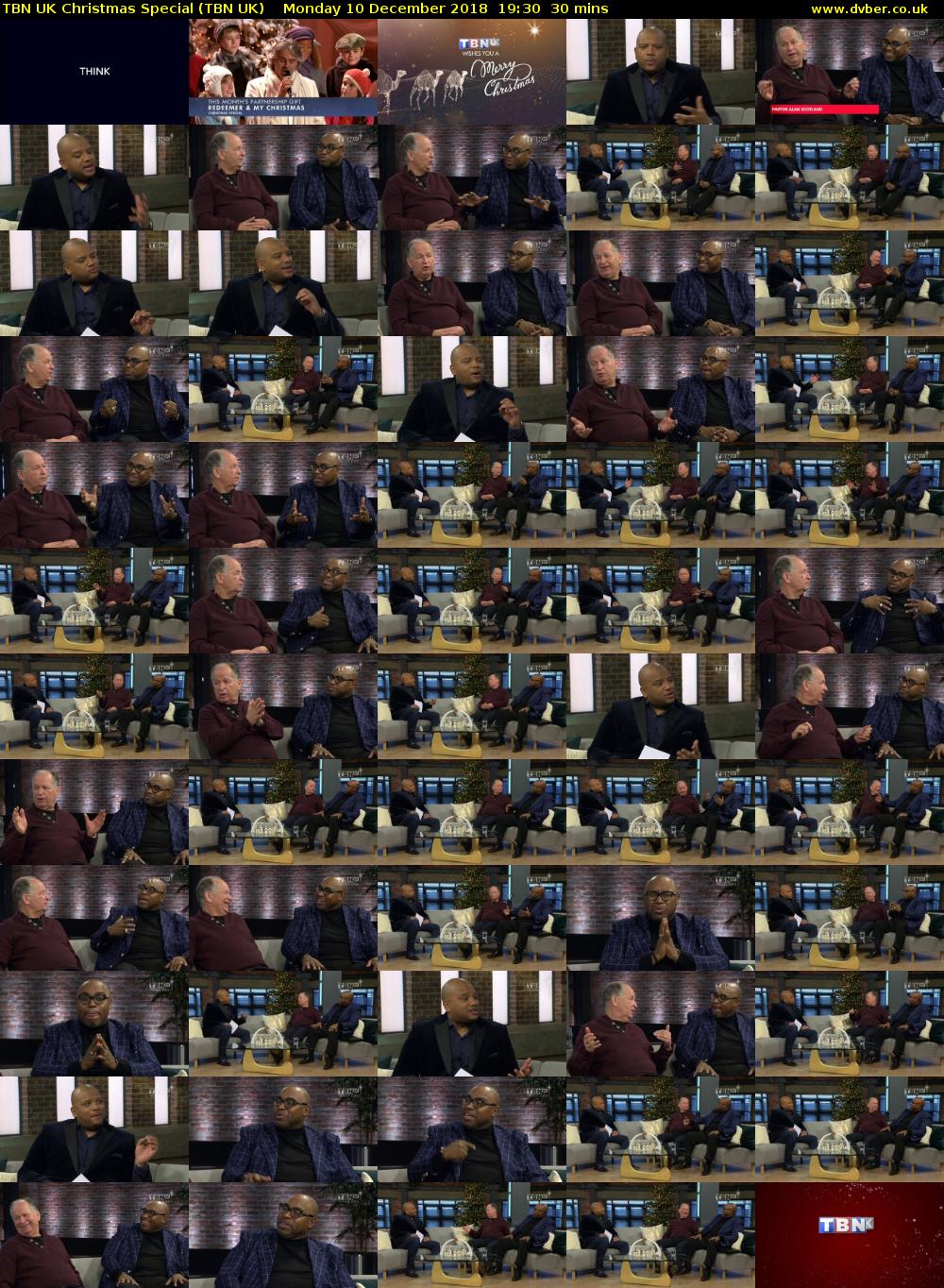 TBN UK Christmas Special (TBN UK) Monday 10 December 2018 19:30 - 20:00