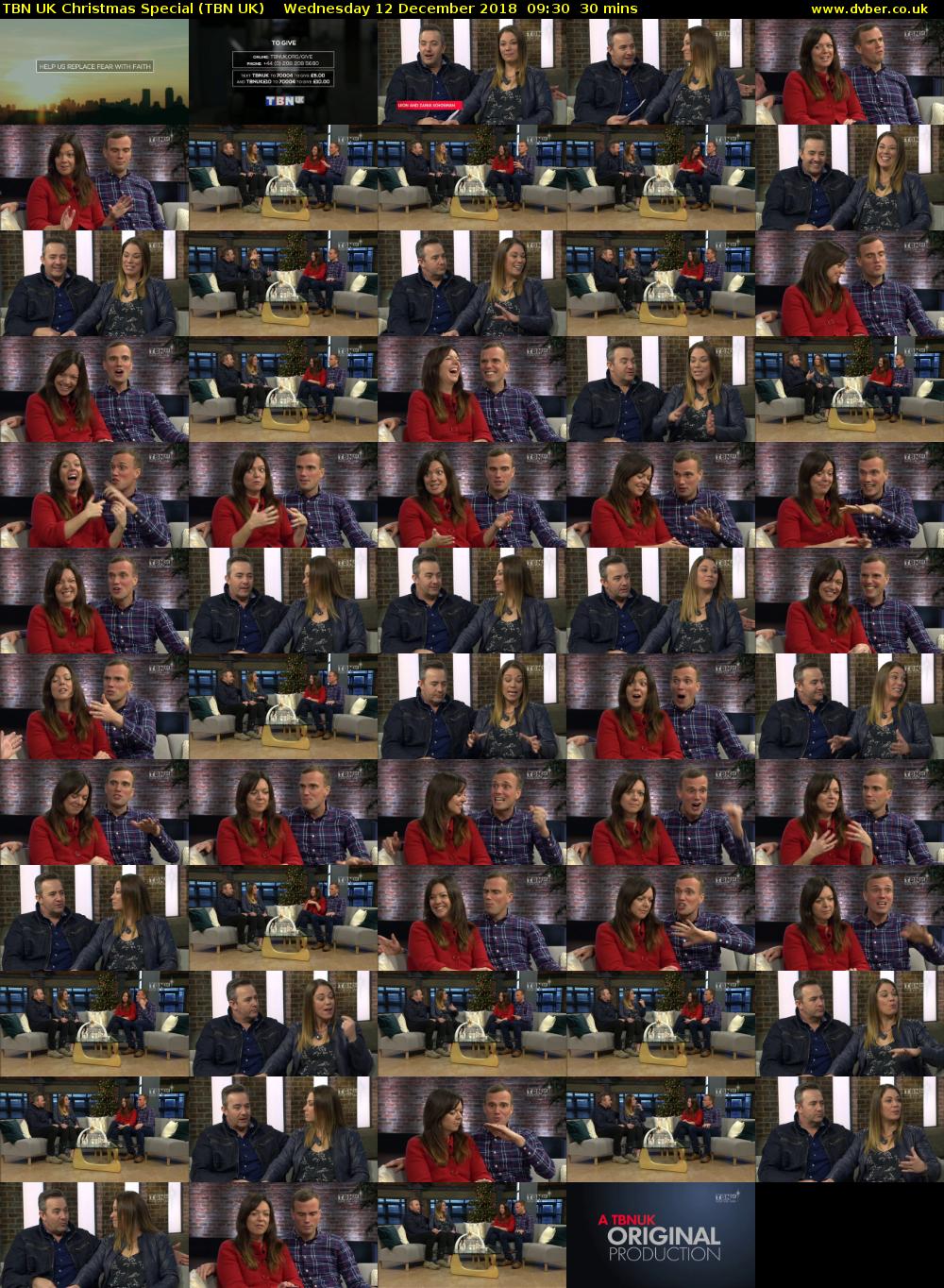 TBN UK Christmas Special (TBN UK) Wednesday 12 December 2018 09:30 - 10:00