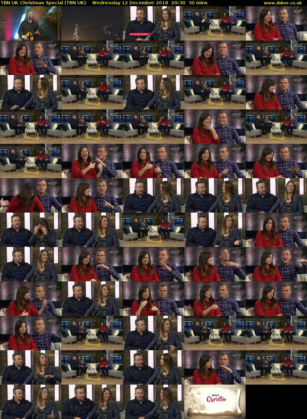 TBN UK Christmas Special (TBN UK) Wednesday 12 December 2018 20:30 - 21:00