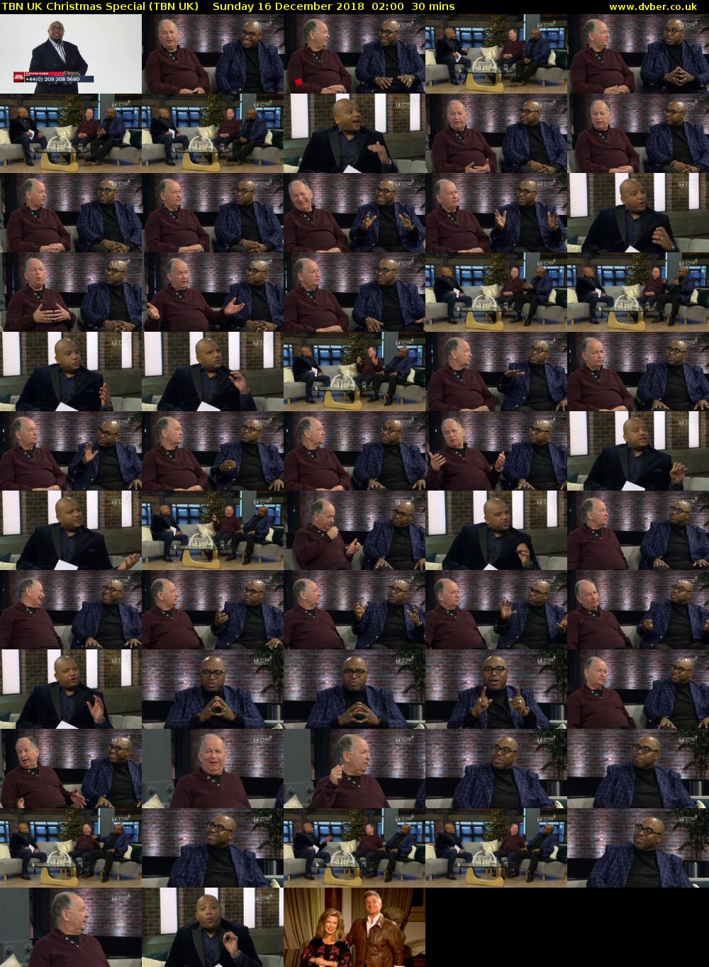 TBN UK Christmas Special (TBN UK) Sunday 16 December 2018 02:00 - 02:30