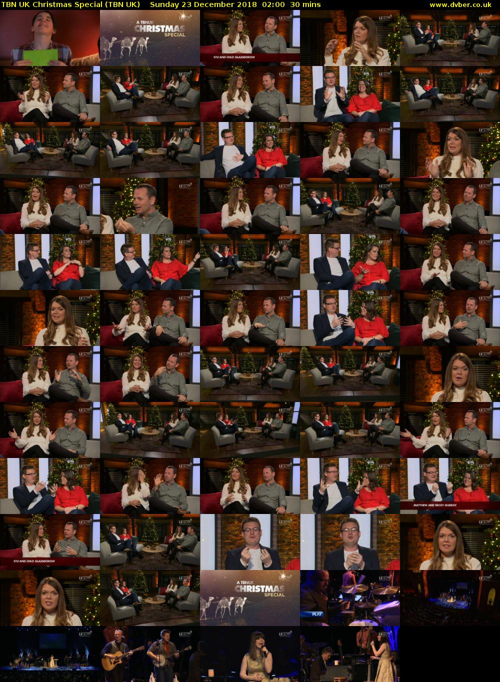 TBN UK Christmas Special (TBN UK) Sunday 23 December 2018 02:00 - 02:30