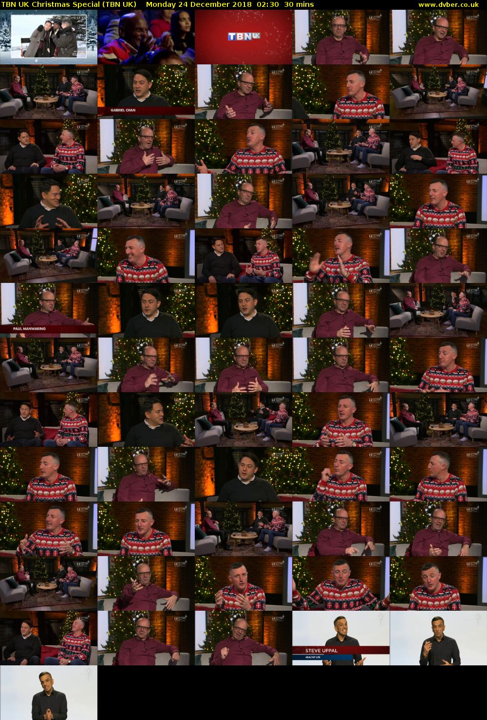 TBN UK Christmas Special (TBN UK) Monday 24 December 2018 02:30 - 03:00