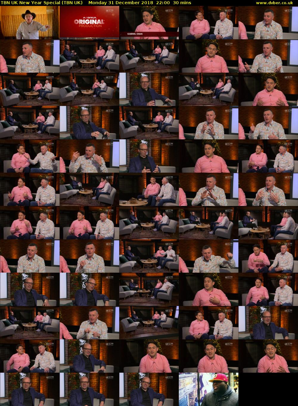 TBN UK New Year Special (TBN UK) Monday 31 December 2018 22:00 - 22:30