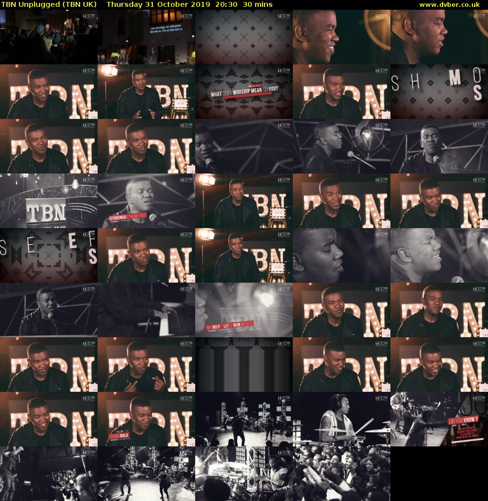 TBN Unplugged (TBN UK) Thursday 31 October 2019 20:30 - 21:00