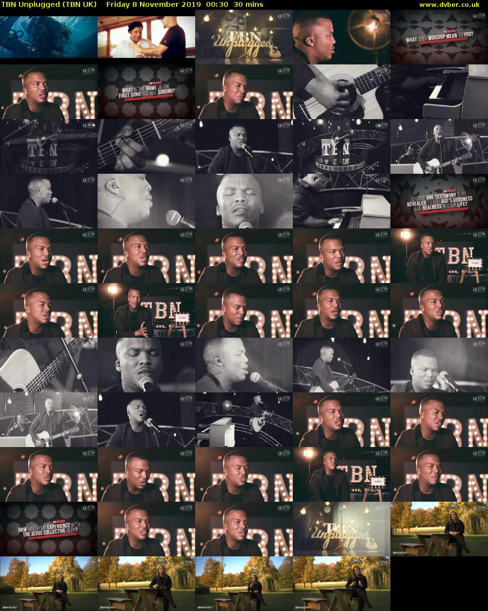 TBN Unplugged (TBN UK) Friday 8 November 2019 00:30 - 01:00