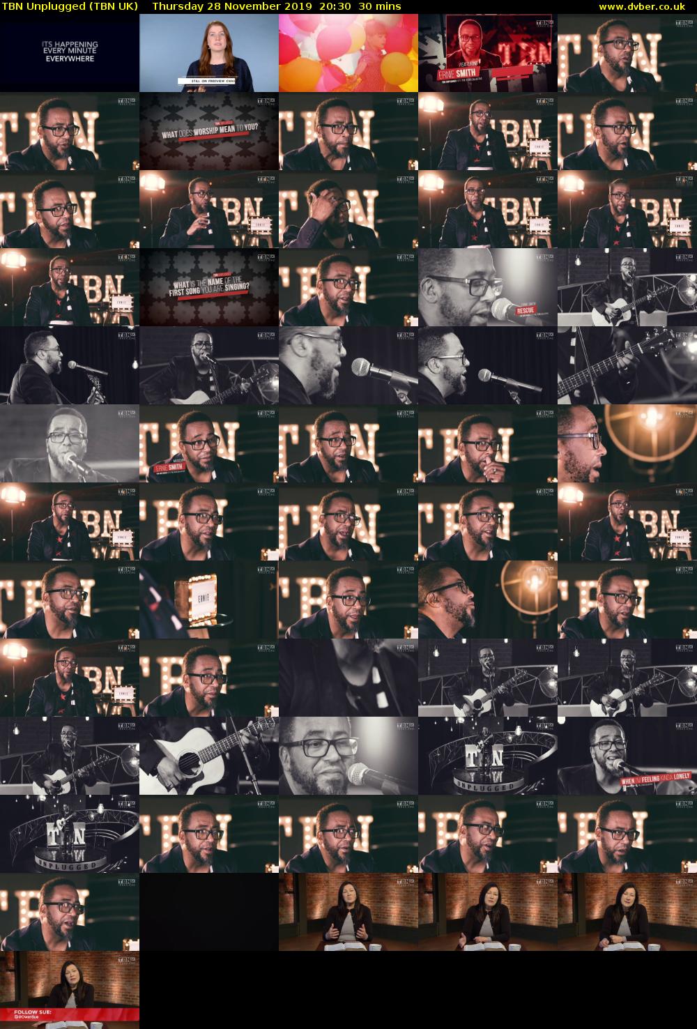 TBN Unplugged (TBN UK) Thursday 28 November 2019 20:30 - 21:00