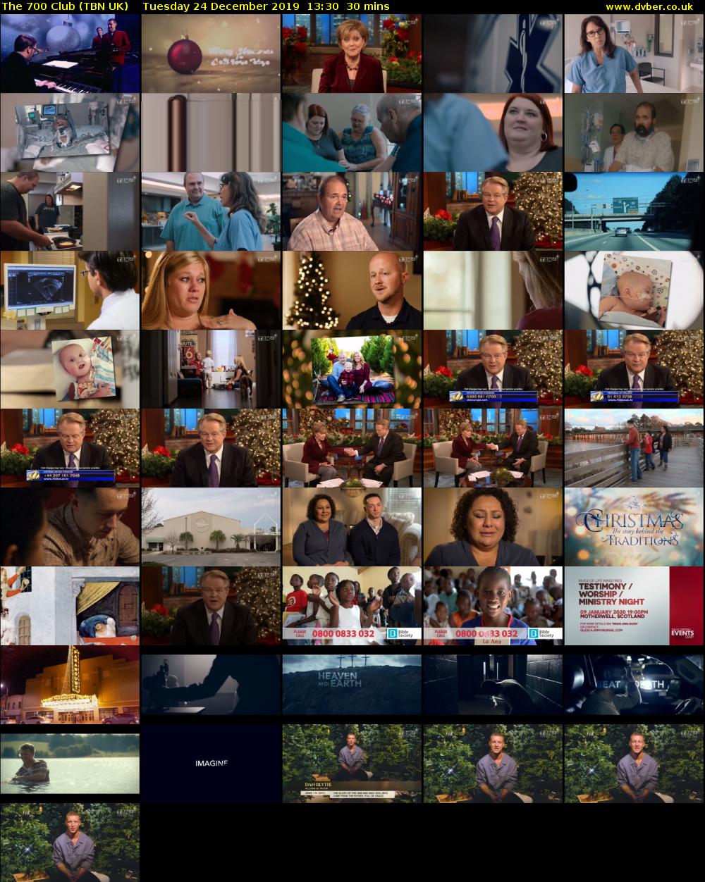The 700 Club (TBN UK) Tuesday 24 December 2019 13:30 - 14:00