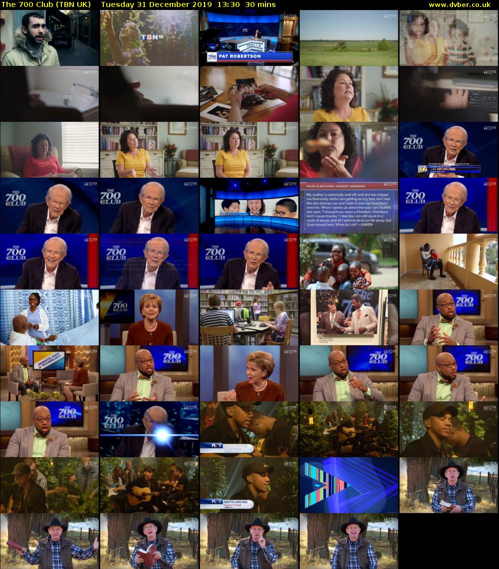 The 700 Club (TBN UK) Tuesday 31 December 2019 13:30 - 14:00