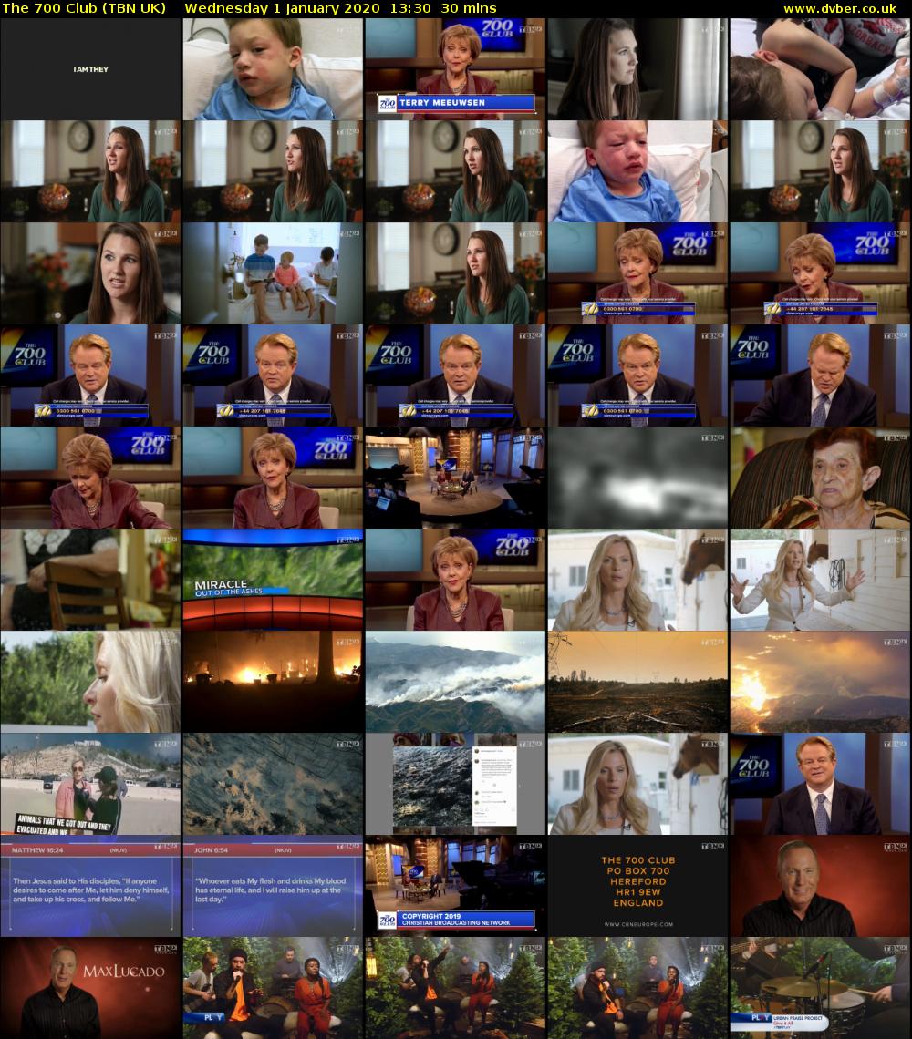 The 700 Club (TBN UK) Wednesday 1 January 2020 13:30 - 14:00