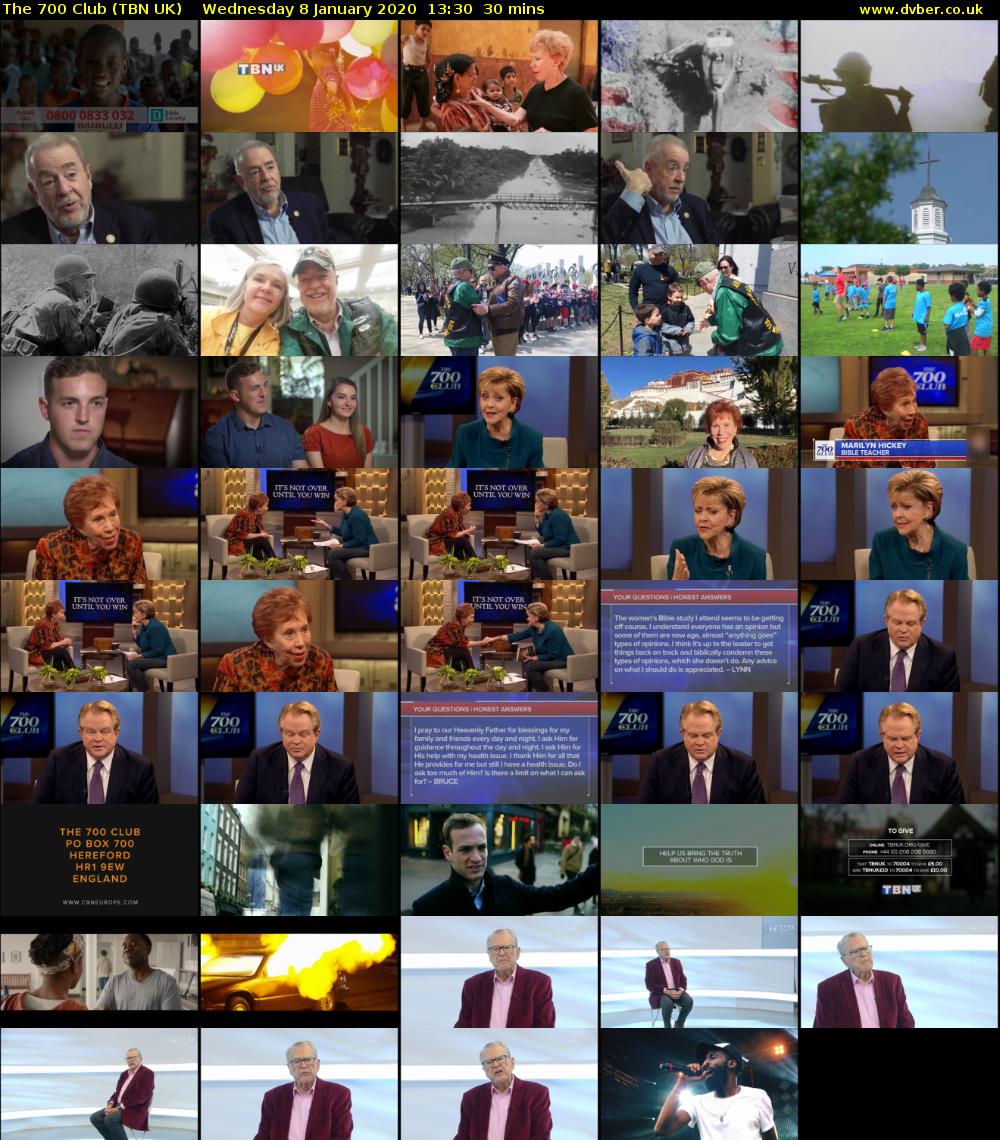 The 700 Club (TBN UK) Wednesday 8 January 2020 13:30 - 14:00