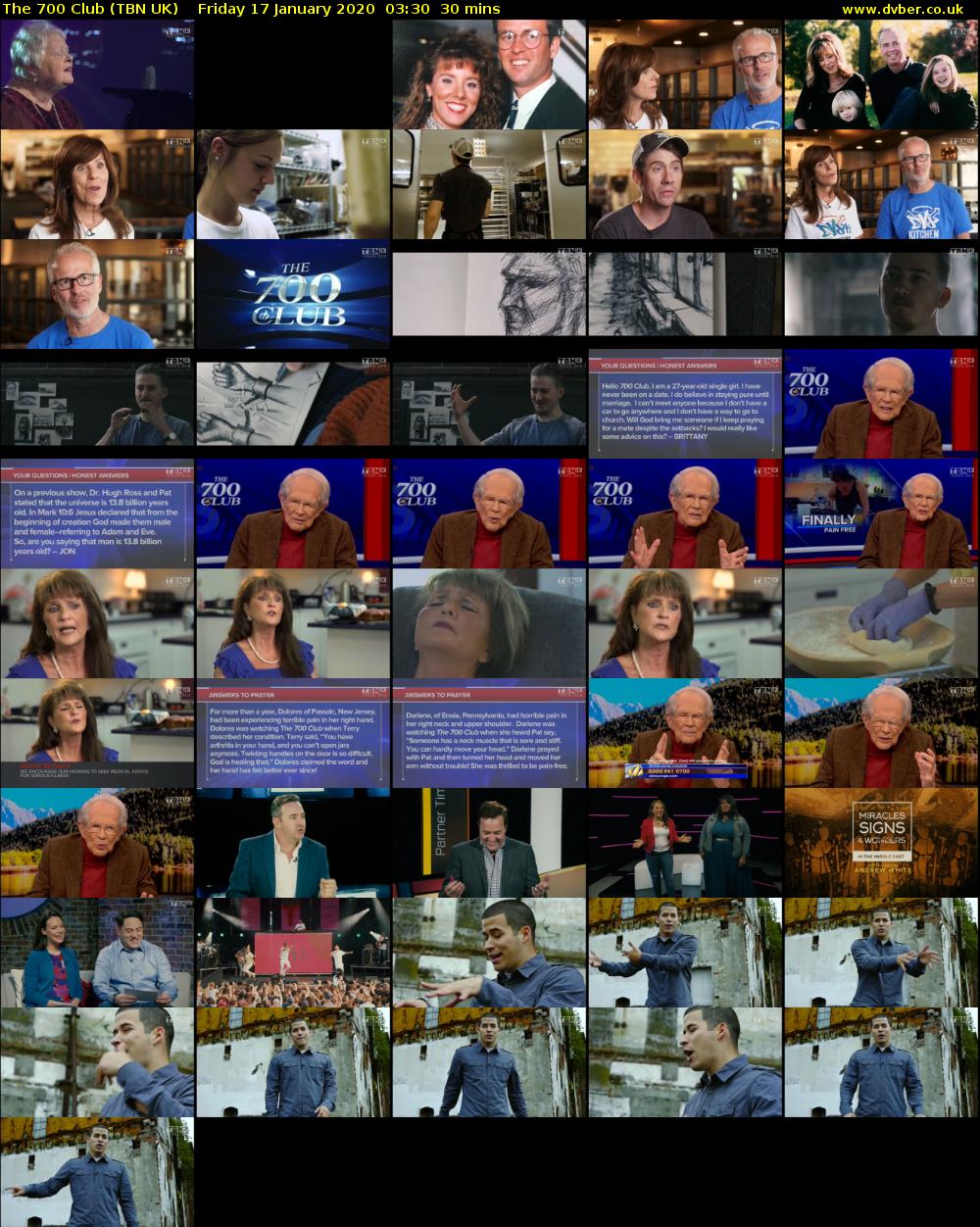 The 700 Club (TBN UK) Friday 17 January 2020 03:30 - 04:00