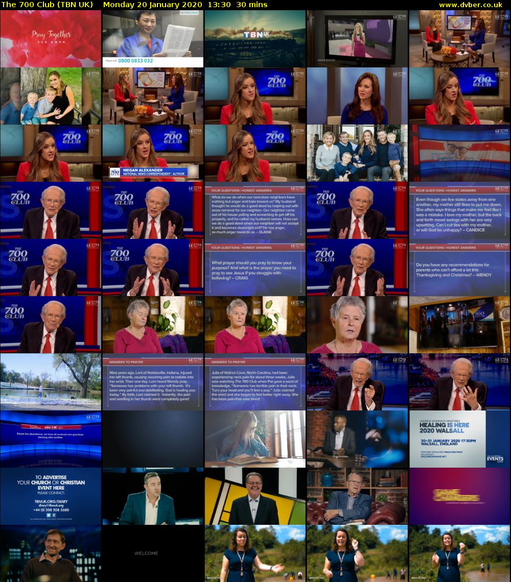 The 700 Club (TBN UK) Monday 20 January 2020 13:30 - 14:00