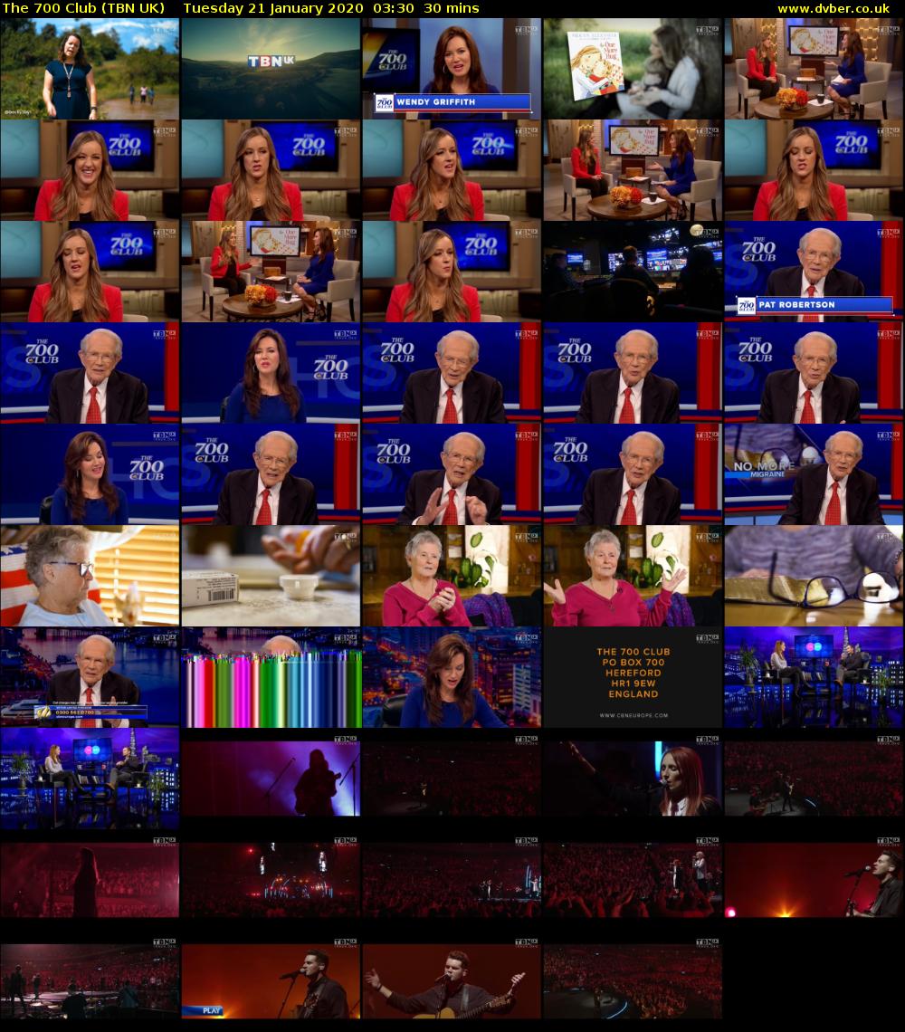 The 700 Club (TBN UK) Tuesday 21 January 2020 03:30 - 04:00