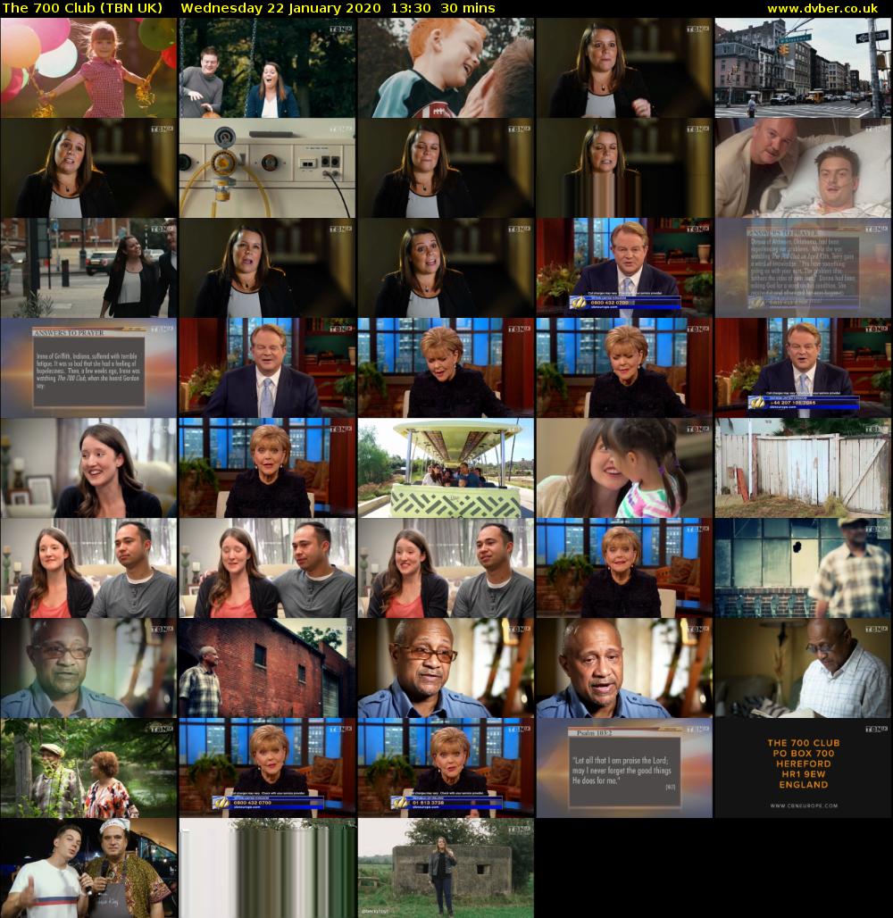 The 700 Club (TBN UK) Wednesday 22 January 2020 13:30 - 14:00
