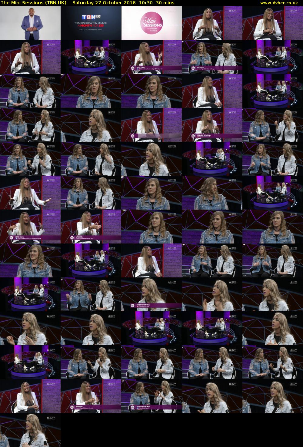 The Mini Sessions (TBN UK) Saturday 27 October 2018 10:30 - 11:00