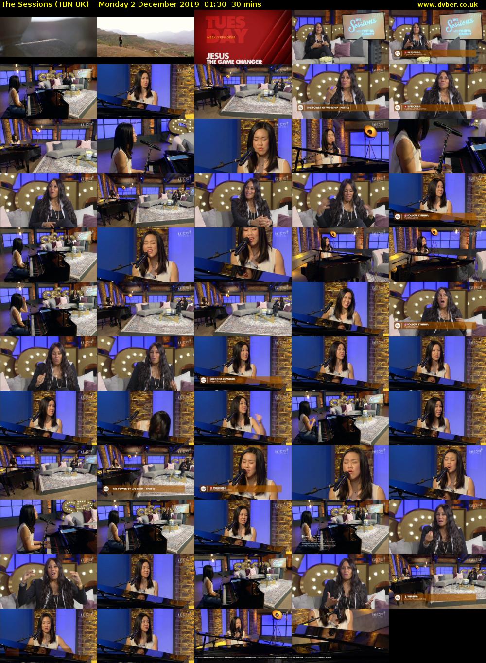 The Sessions (TBN UK) Monday 2 December 2019 01:30 - 02:00