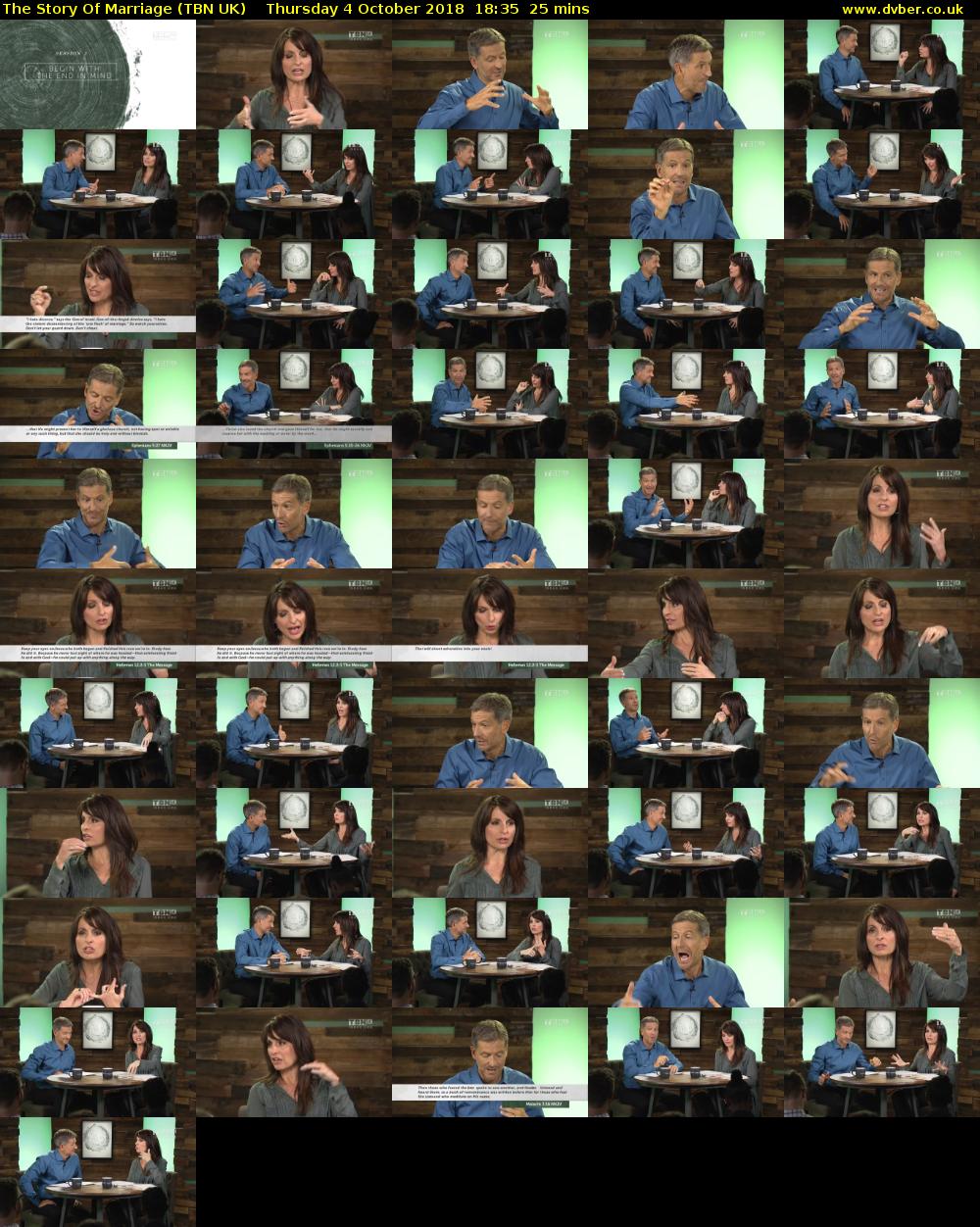 The Story Of Marriage (TBN UK) Thursday 4 October 2018 18:35 - 19:00