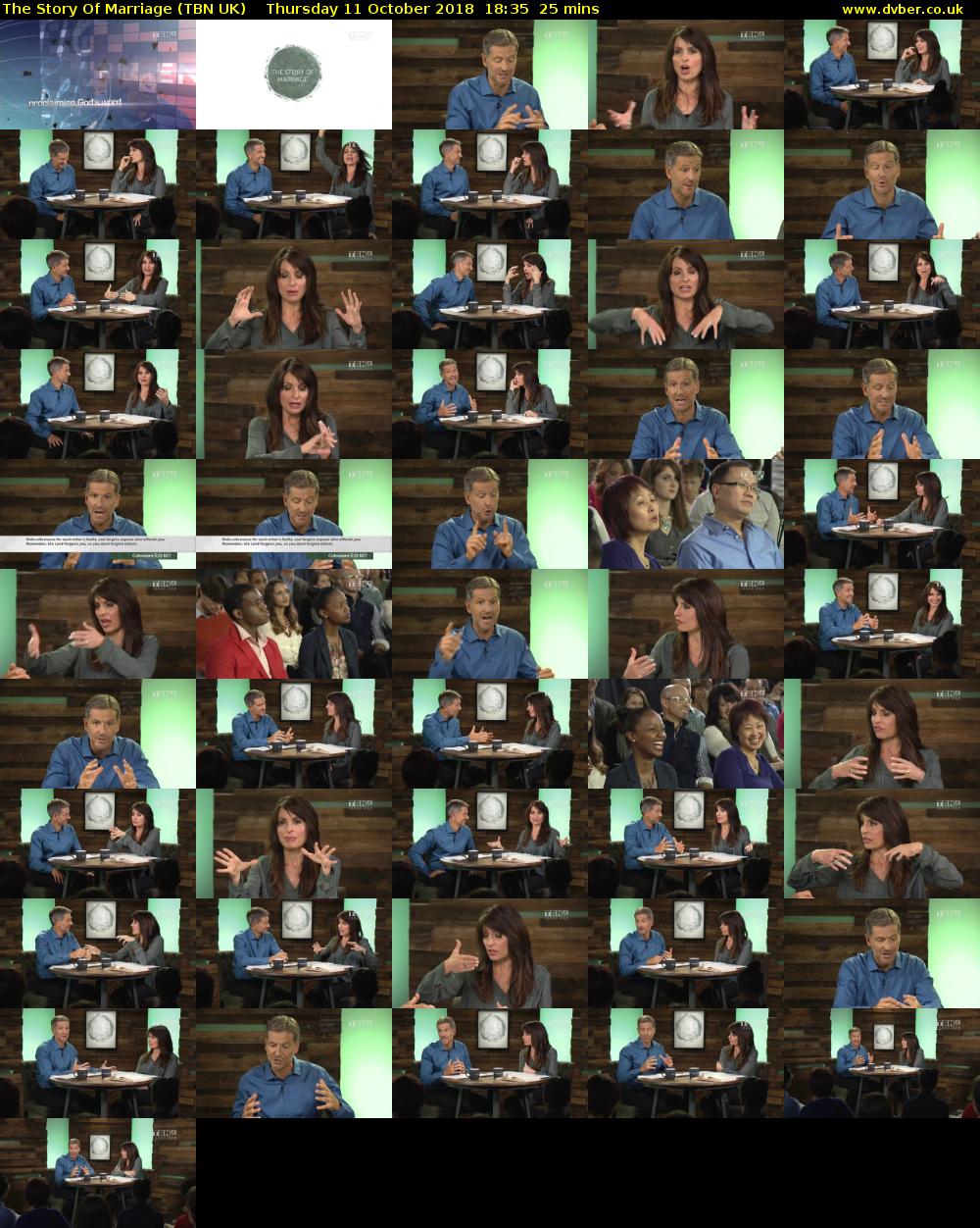 The Story Of Marriage (TBN UK) Thursday 11 October 2018 18:35 - 19:00