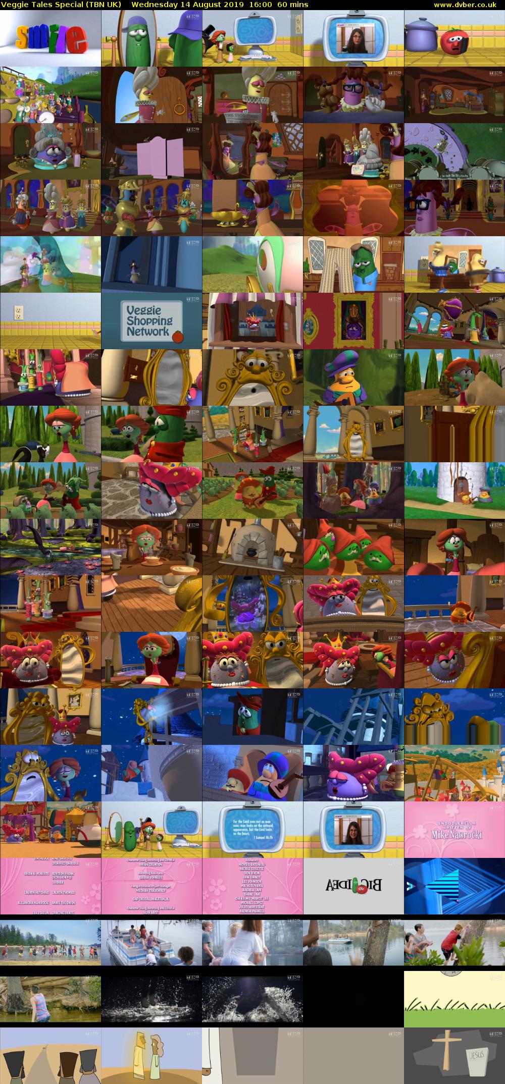 Veggie Tales Special (TBN UK) Wednesday 14 August 2019 16:00 - 17:00