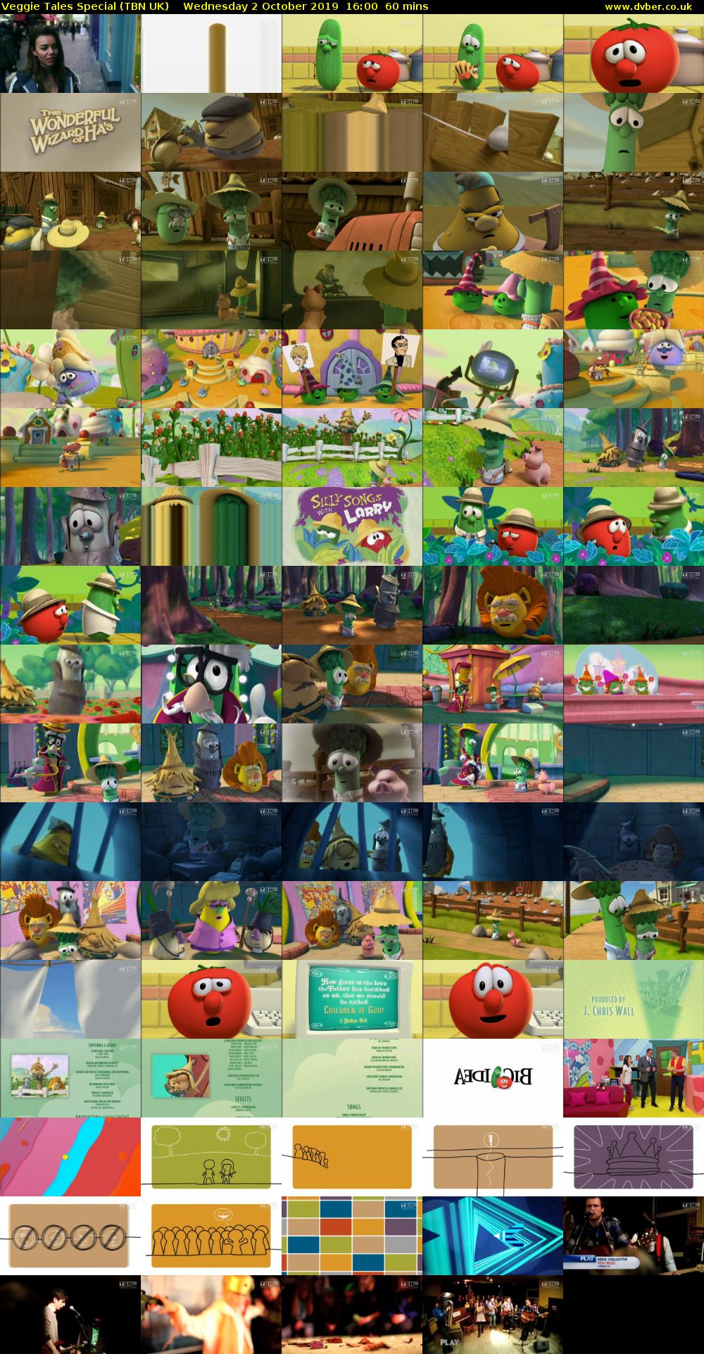 Veggie Tales Special (TBN UK) Wednesday 2 October 2019 16:00 - 17:00