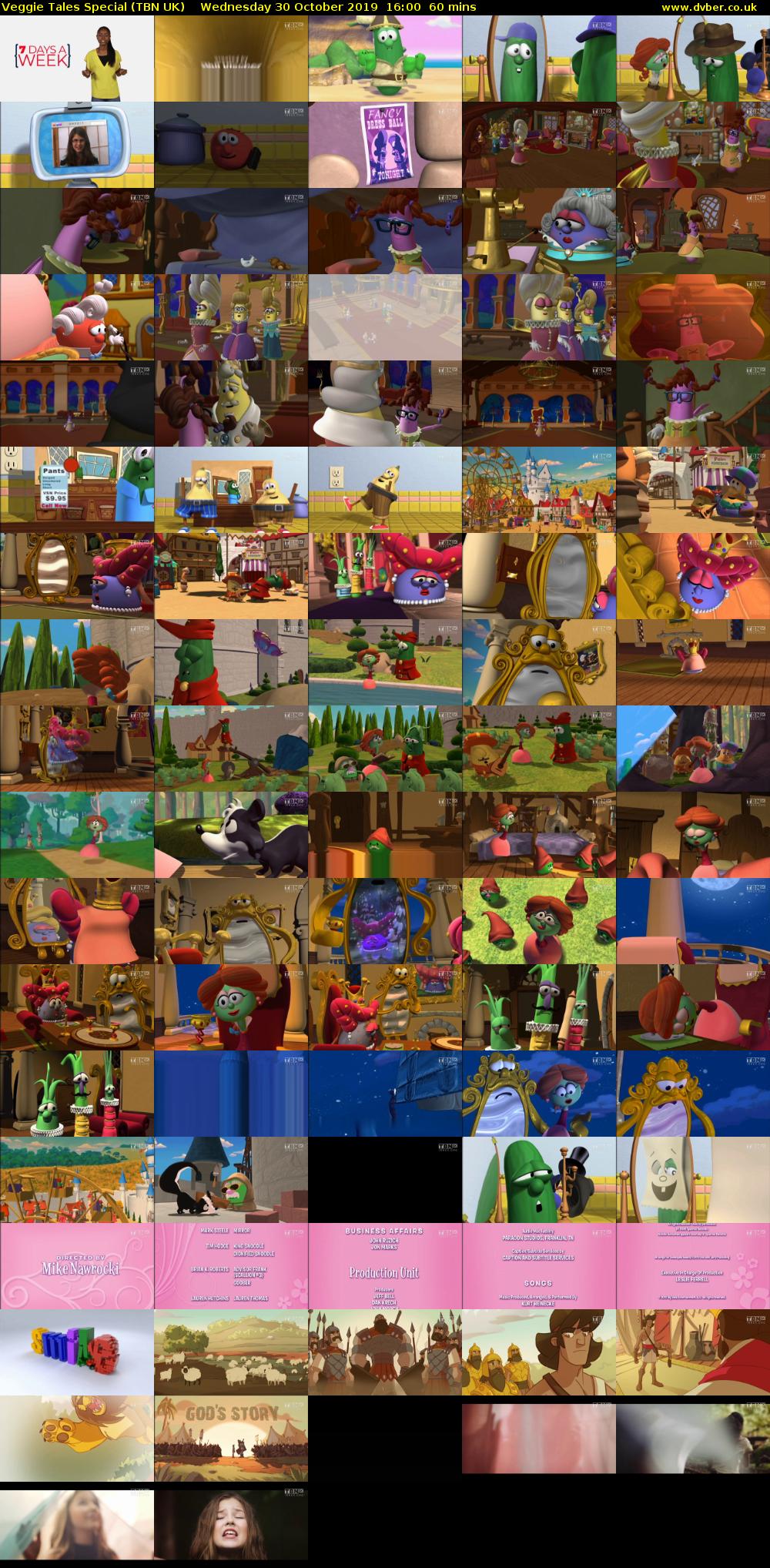 Veggie Tales Special (TBN UK) Wednesday 30 October 2019 16:00 - 17:00