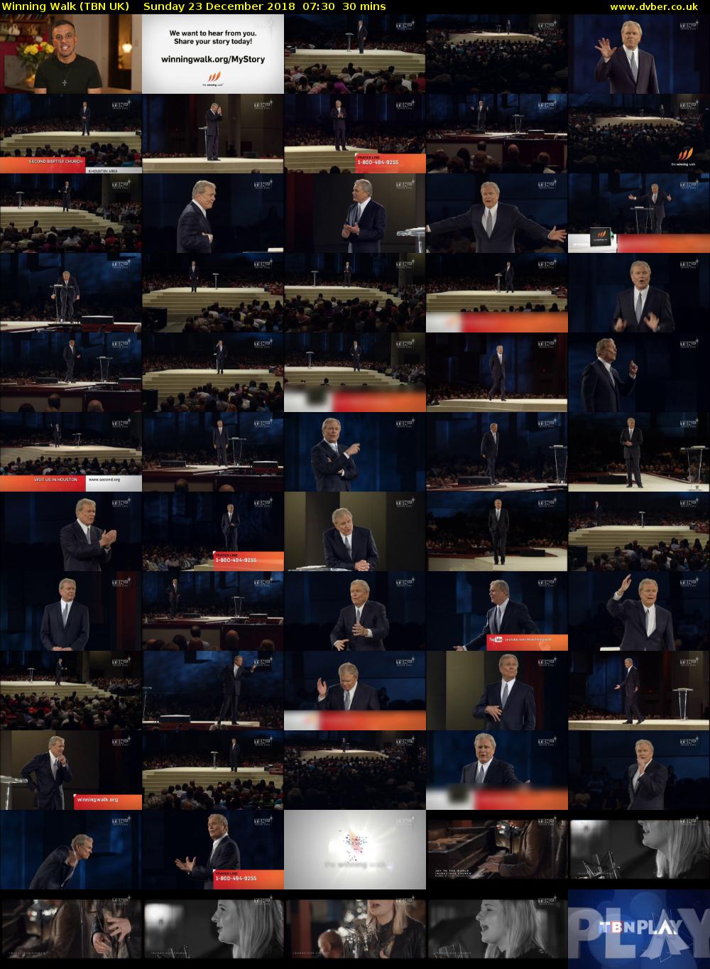 Winning Walk (TBN UK) Sunday 23 December 2018 07:30 - 08:00