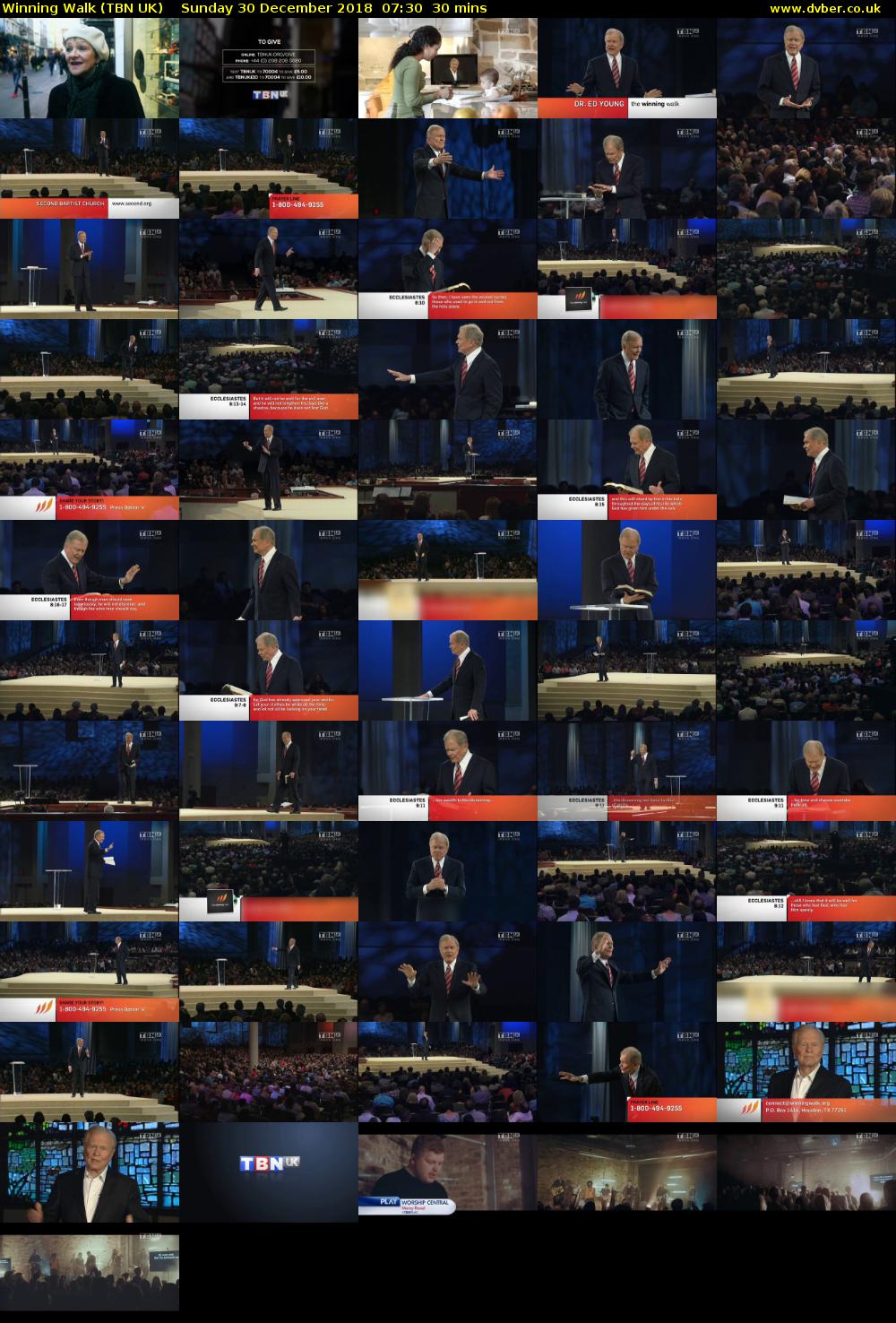 Winning Walk (TBN UK) Sunday 30 December 2018 07:30 - 08:00