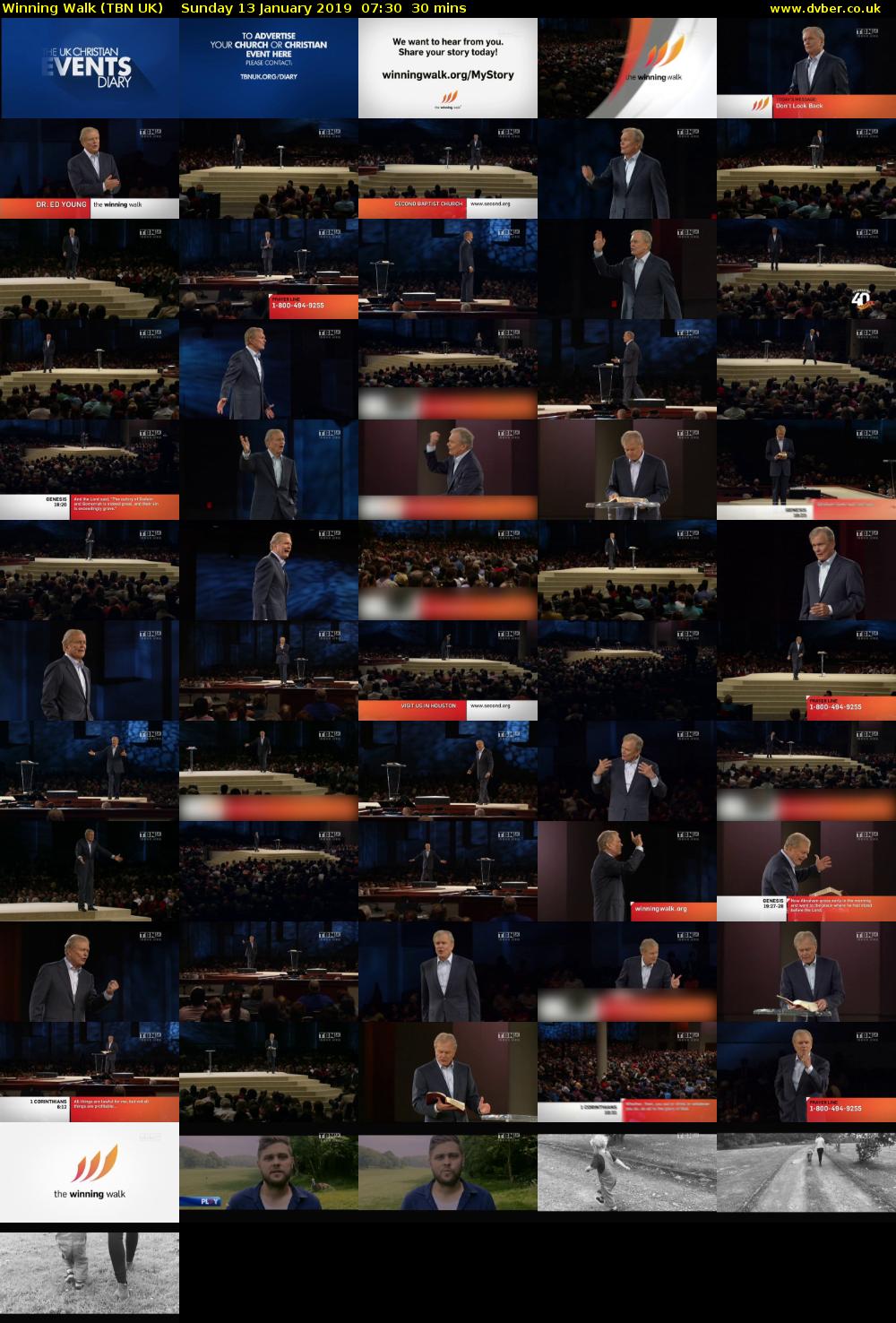 Winning Walk (TBN UK) Sunday 13 January 2019 07:30 - 08:00