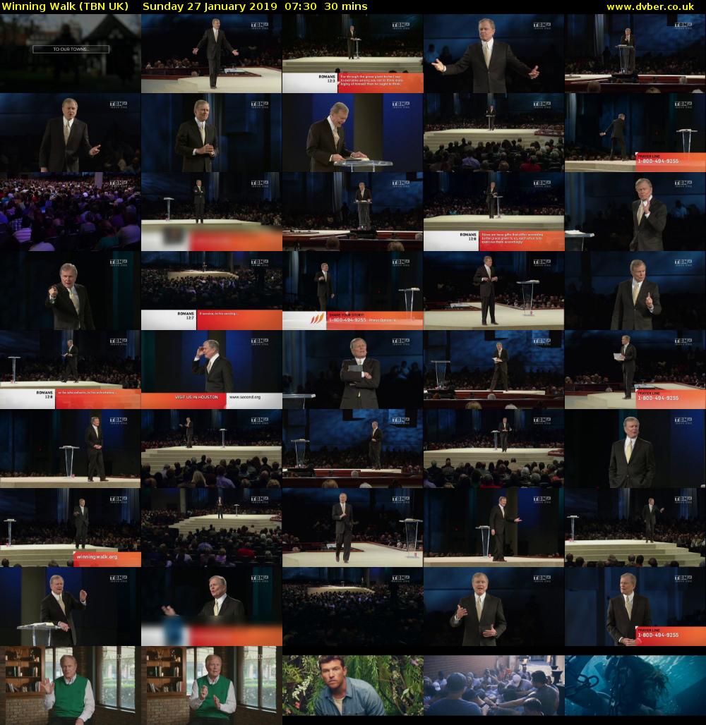 Winning Walk (TBN UK) Sunday 27 January 2019 07:30 - 08:00