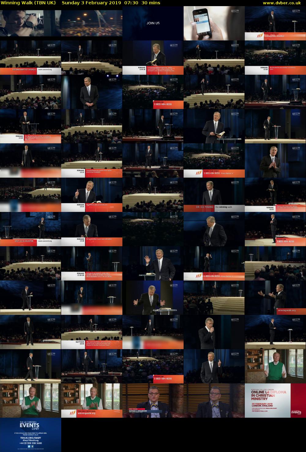 Winning Walk (TBN UK) Sunday 3 February 2019 07:30 - 08:00