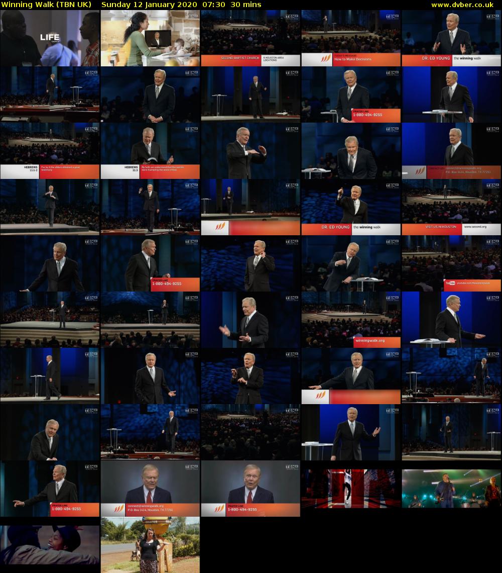 Winning Walk (TBN UK) Sunday 12 January 2020 07:30 - 08:00