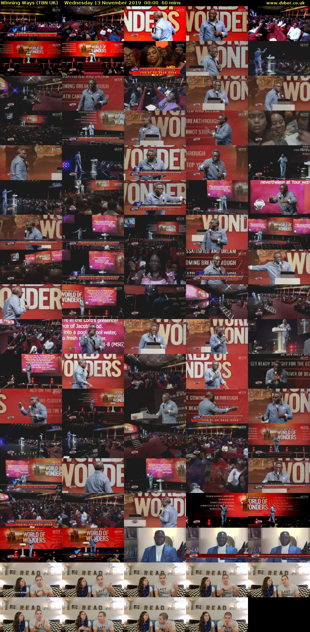 Winning Ways (TBN UK) Wednesday 13 November 2019 00:00 - 01:00
