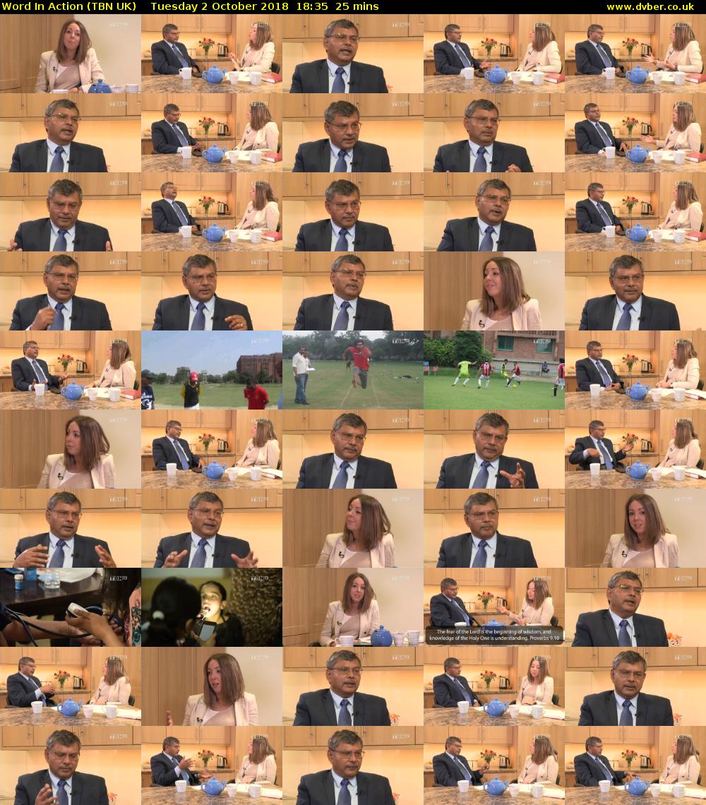 Word In Action (TBN UK) Tuesday 2 October 2018 18:35 - 19:00