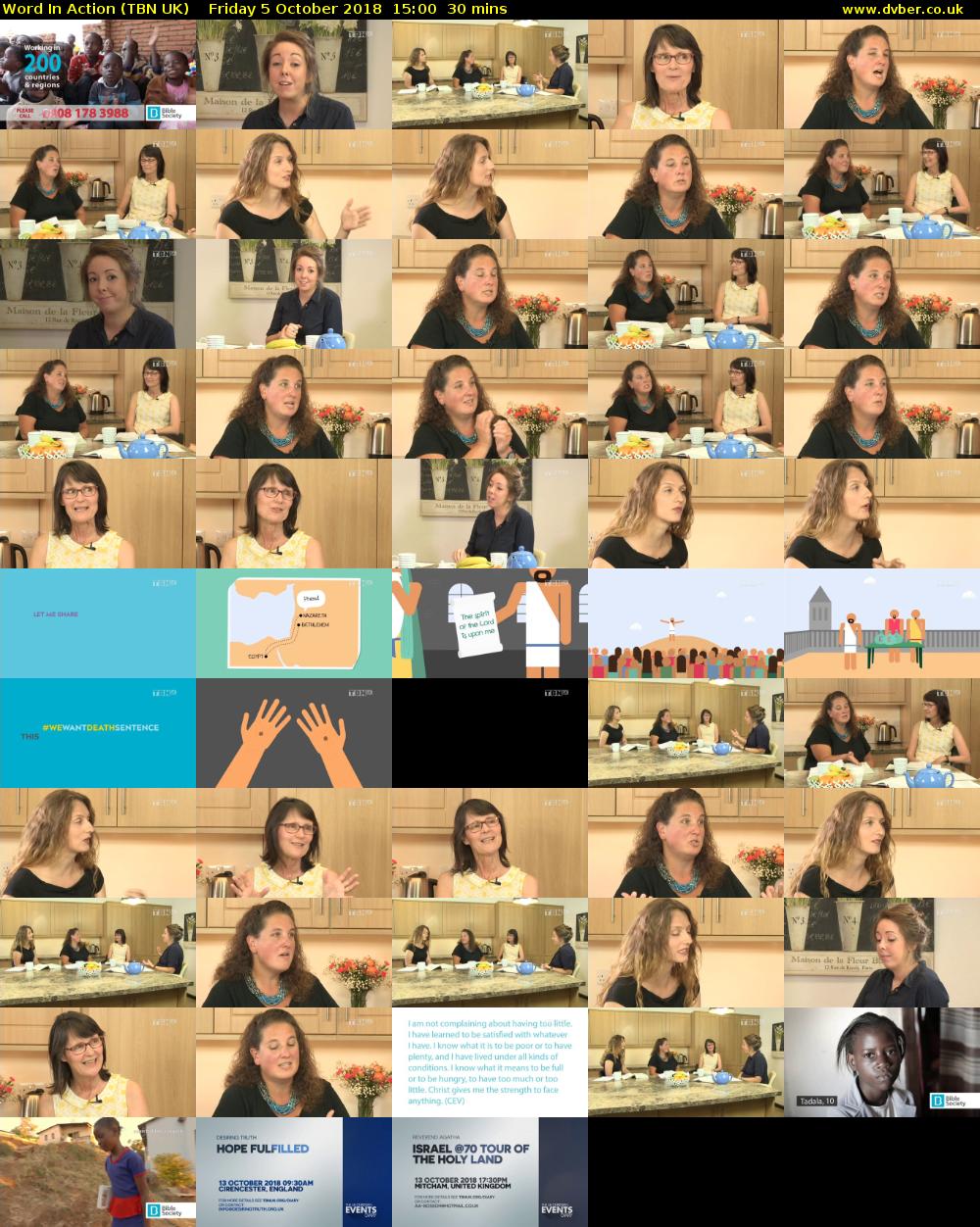 Word In Action (TBN UK) Friday 5 October 2018 15:00 - 15:30